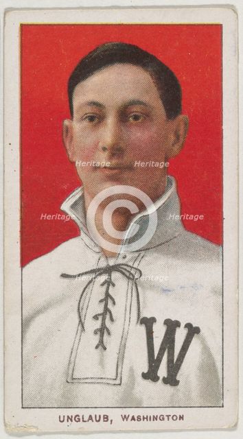Unglaub, Washington, American League, from the White Border series (T206) for the Ameri..., 1909-11. Creator: American Tobacco Company.