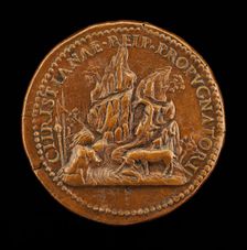 Unicorn Before a High Rock [reverse], second half 16th century. Creator: Unknown