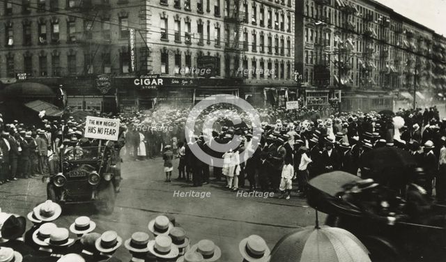 UNIA Parade, organized in Harlem, 1920. Creator: Unknown.
