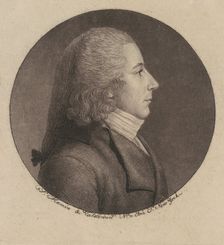 Unidentified Man, 1796-1797. Creator: Charles Balthazar Julien Févret de Saint-Mémin
