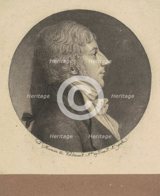 Unidentified Man, 1797. Creator: Charles Balthazar Julien Févret de Saint-Mémin.