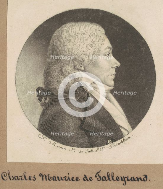 Unidentified Man, 1798-1799. Creator: Charles Balthazar Julien Févret de Saint-Mémin.