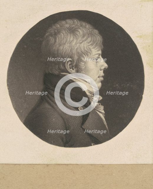 Unidentified Man, 1798-1803. Creator: Charles Balthazar Julien Févret de Saint-Mémin.