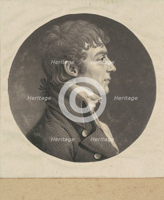 Unidentified Man, 1798-1803. Creator: Charles Balthazar Julien Févret de Saint-Mémin.