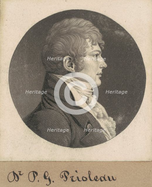 Unidentified Man, 1808-1809. Creator: Charles Balthazar Julien Févret de Saint-Mémin.