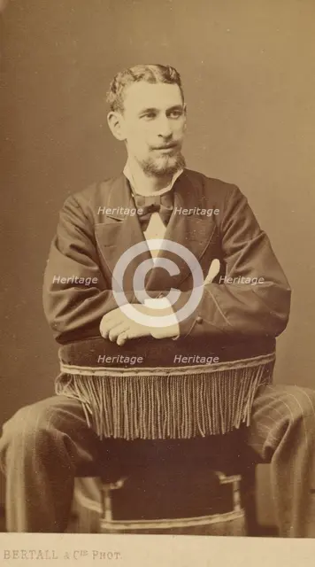 Unidentified man with Vandyke beard, seated, 1865-1870. Creator: Bertall et Cie.