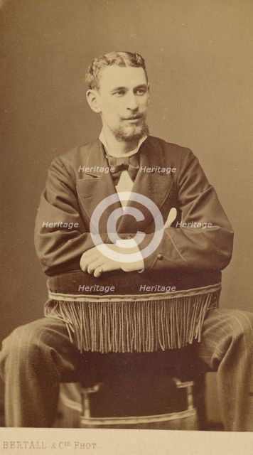 Unidentified man with Vandyke beard, seated, 1865-1870. Creator: Bertall et Cie.