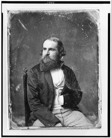 Unidentified man, about 40 years of age, three-quarter length portrait..., between 1844 and 1860. Creator: Mathew Brady