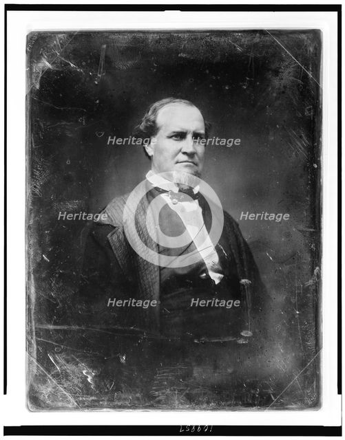 Unidentified man, about 45 years of age, half-length portrait..., between 1844 and 1860. Creator: Mathew Brady.