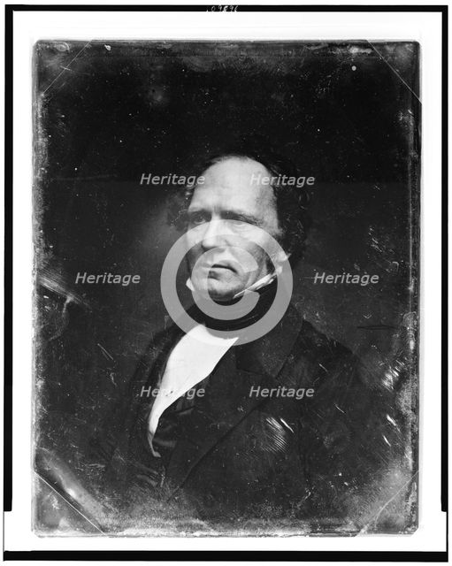 Unidentified man, about 55 years of age, head-and-shoulders portrait..., between 1844 and 1860. Creator: Mathew Brady.