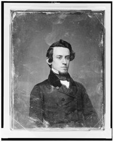 Unidentified man, about 20 years of age, head-and-shoulders portrait..., between 1844 and 1860. Creator: Mathew Brady