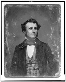 Unidentified man, about 35 years of age, head-and-shoulders portrait, facing front, head three-quart Creator: Mathew Brady
