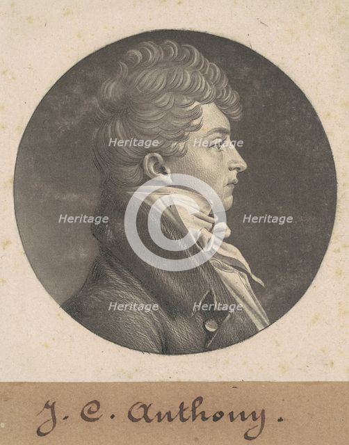 Unidentified Man, c. 1807-1808. Creator: Charles Balthazar Julien Févret de Saint-Mémin.