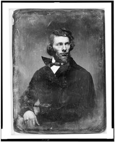 Unidentified man, possibly Asher Brown Durand, half-length portrait, slightly to the left, head thre Creator: Mathew Brady