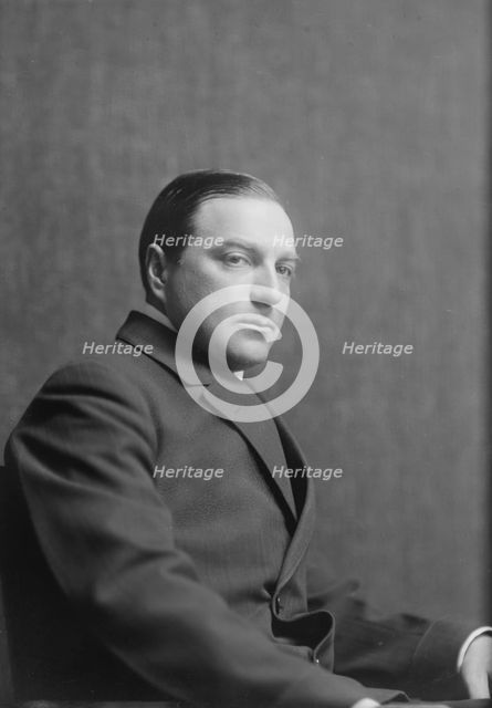 Unidentified man, possibly Mr. Jacques Greenberg, portrait photograph, (1917?). Creator: Arnold Genthe.