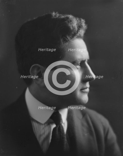 Unidentified man, possibly Mr. Jacques Greenberg, portrait photograph, (1917?). Creator: Arnold Genthe.