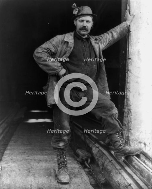 Unidentified miner, ca. 1903. Mesabi Range, Minnesota, c1903. Creator: Frances Benjamin Johnston.