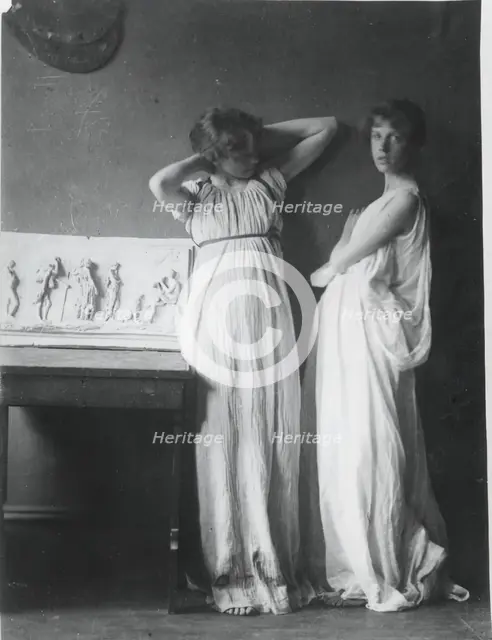 Unidentified Models in Greek Costumes, c. 1883. Creator: Thomas Eakins.
