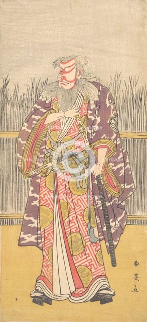 Unidentified Actor of the Ichikawa Line in the Role of Hige no Ikyu, ca. 1795. Creator: Katsukawa Shun'ei.
