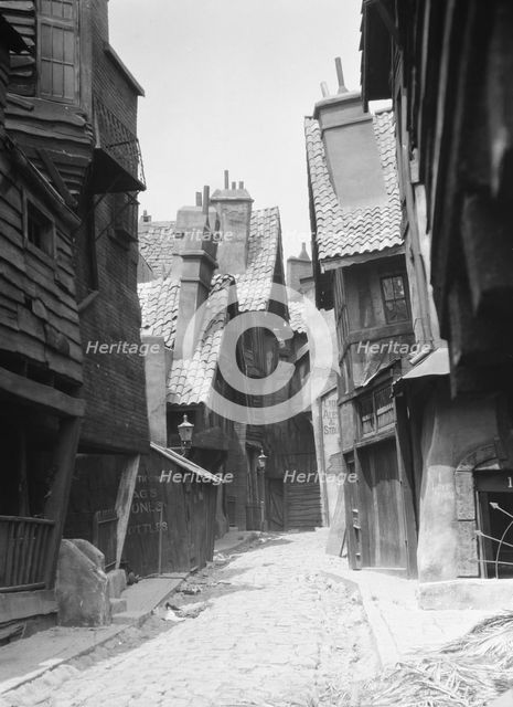 Unidentified buildings, possibly movie sets, associated with Famous Players Lasky, c1911-c1942. Creator: Arnold Genthe.