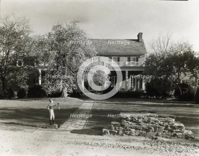 Unidentified brick house, possibly in Virginia, between 1910 and 1935. Creator: Frances Benjamin Johnston.