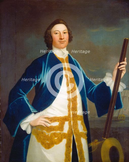 Unidentified British Navy Officer, c. 1745. Creator: John Wollaston.