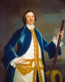 Unidentified British Navy Officer, c. 1745. Creator: John Wollaston