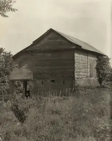 Unidentified cabin, Natchez vic., Adams County, Mississippi, 1938. Creator: Frances Benjamin Johnston