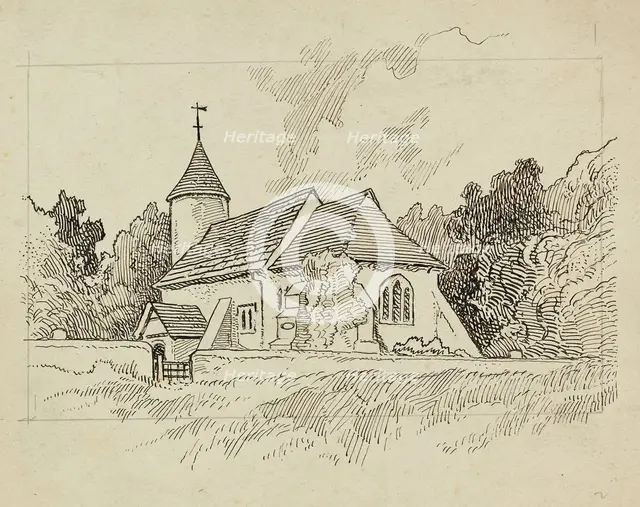 Unidentified church, 1892-1933. Artist: Charles George Harper.