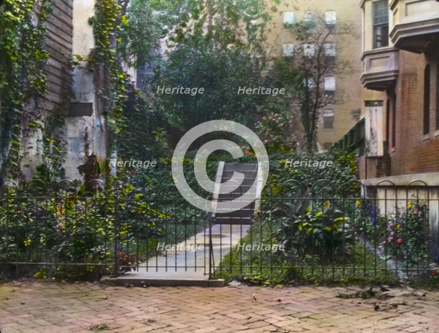 Unidentified city garden, probably New York, New York, c1922. Creator: Frances Benjamin Johnston.