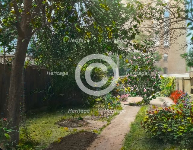 Unidentified city garden, probably in New York, New York, c1922. Creator: Frances Benjamin Johnston.