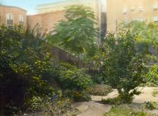 Unidentified city garden, probably in New York, New York, c1922. Creator: Frances Benjamin Johnston