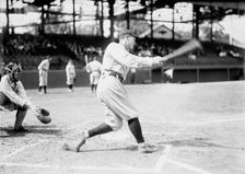 Unidentified Cleveland Al Player, at National Park, Washington, D.C. (Baseball), 1913. Creator: Harris & Ewing