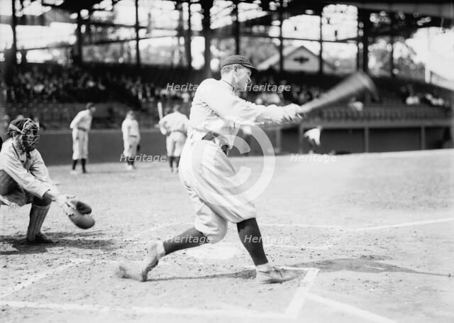 Unidentified Cleveland Al Player, at National Park, Washington, D.C. (Baseball), 1913. Creator: Harris & Ewing.