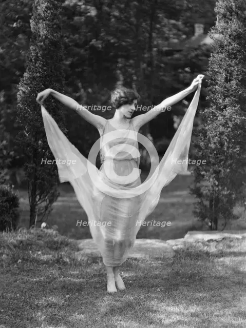 Unidentified dancer, possibly an Elizabeth Duncan dancer, between 1911 and 1942. Creator: Arnold Genthe.
