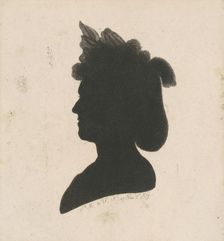 Unidentified Female Silhouette, 1797. Creator: Charles Balthazar Julien Févret de Saint-Mémin