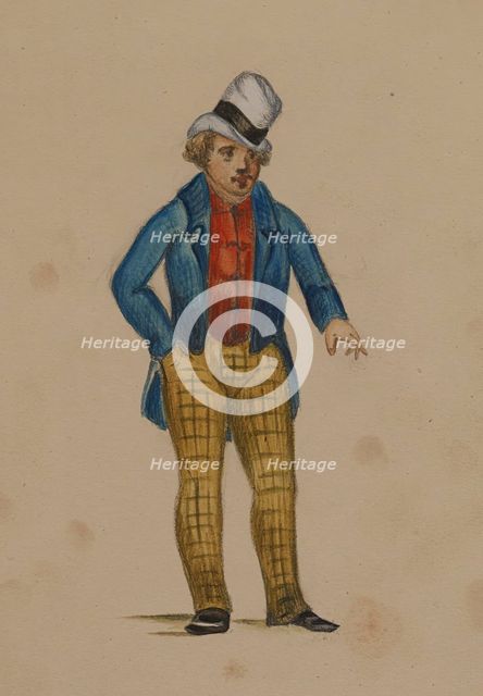 Unidentified Figure, 1855-1859. Creator: Alfred Jacob Miller.