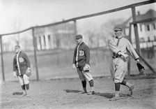 Unidentified, Frank Laporte, And Clyde Milan, Washington Al (Baseball), ca. 1912-1913. Creator: Harris & Ewing