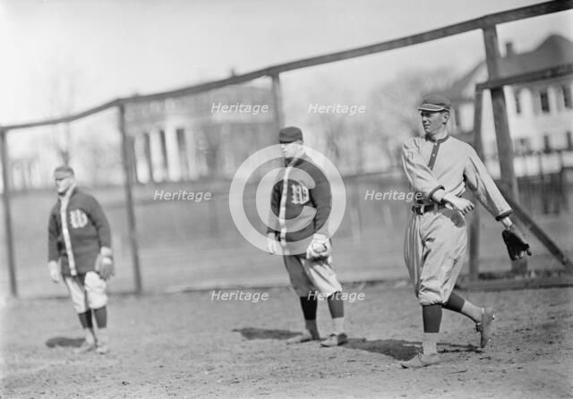 Unidentified, Frank Laporte, And Clyde Milan, Washington Al (Baseball), ca. 1912-1913. Creator: Harris & Ewing.