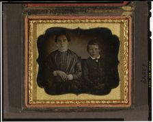 Unidentified girl and boy, between 1850 and 1860. Creator: Francis Grice