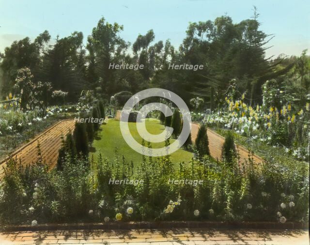 Unidentified house and garden, possibly Maine or Massachusetts, between 1910 and 1935. Creator: Frances Benjamin Johnston.