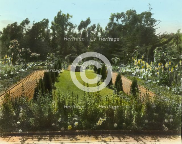 Unidentified house and garden, possibly Maine or Massachusetts, between 1910 and 1935. Creator: Frances Benjamin Johnston.