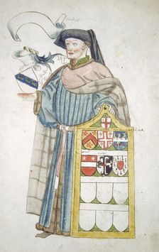 Unidentified London alderman in aldermanic robes, c1450. Artist: Roger Leigh