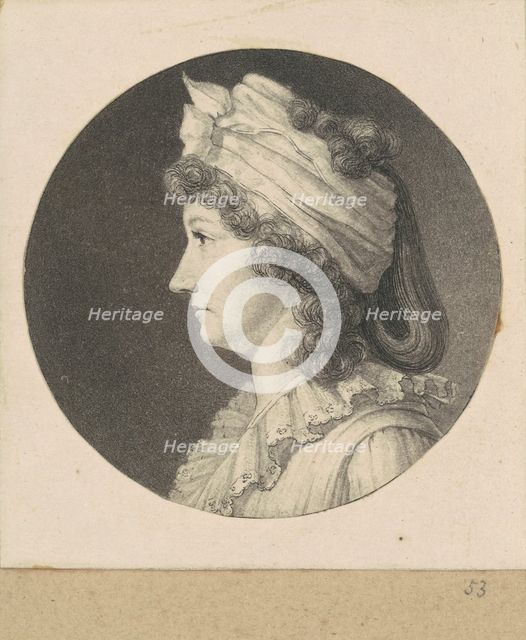 Unidentified Woman, 1797. Creator: Charles Balthazar Julien Févret de Saint-Mémin.