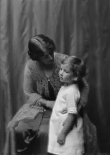 Unidentified woman and child, possibly Mrs. Charles I. McBurney and child, portrait..., ca. 1912. Creator: Arnold Genthe