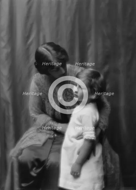 Unidentified woman and child, possibly Mrs. Charles I. McBurney and child, portrait..., ca. 1912. Creator: Arnold Genthe.