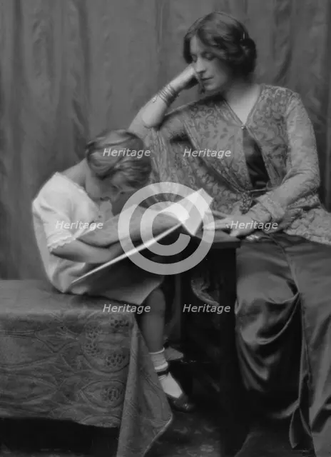 Unidentified woman and child, possibly Mrs. Charles I. McBurney and child, portrait..., ca. 1912. Creator: Arnold Genthe.