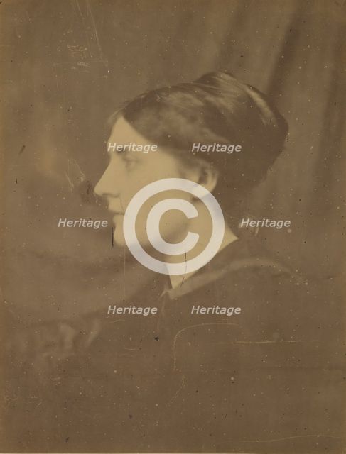 [Unidentified Woman in Profile], 1866-68. Creator: Julia Margaret Cameron.