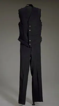Uniform vest and trousers owned by Pullman Porter Robert Thomas, ca. 1920. Creators: Unknown, Robert Jackson Thomas