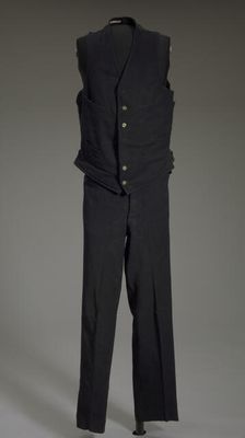Uniform vest and trousers owned by Pullman Porter Robert Thomas, ca. 1920. Creators: Unknown, Robert Jackson Thomas